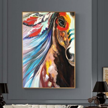 Hand Painted Abstract Horse - DrunkArtist