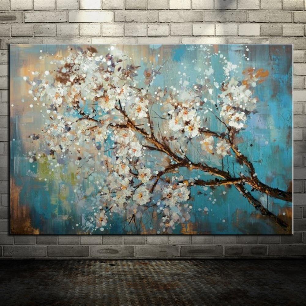 Hand Painted Blooming Tree Canvas Art - DrunkArtist
