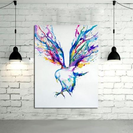Handpainted Flying Color Bird - DrunkArtist