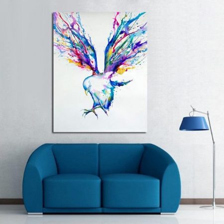 Handpainted Flying Color Bird - DrunkArtist