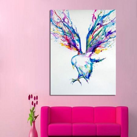Handpainted Flying Color Bird - DrunkArtist