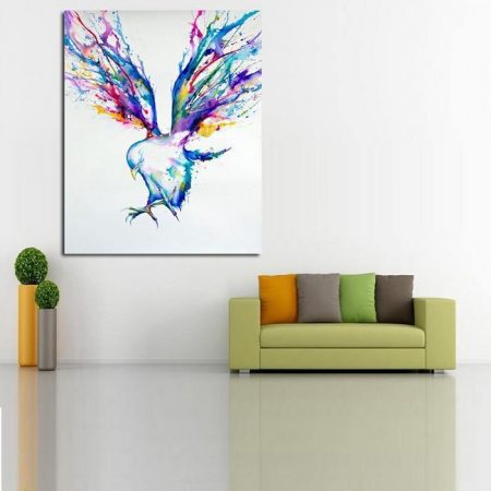 Handpainted Flying Color Bird - DrunkArtist