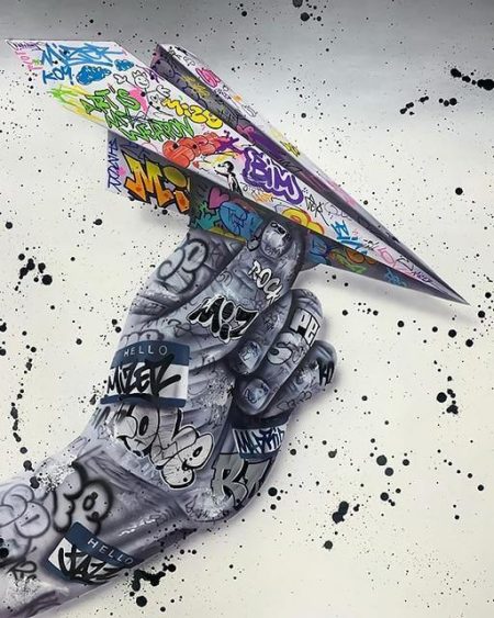 Paper Plane Graffiti - DrunkArtist