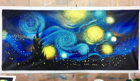 Hand Painted Starry Sky - DrunkArtist