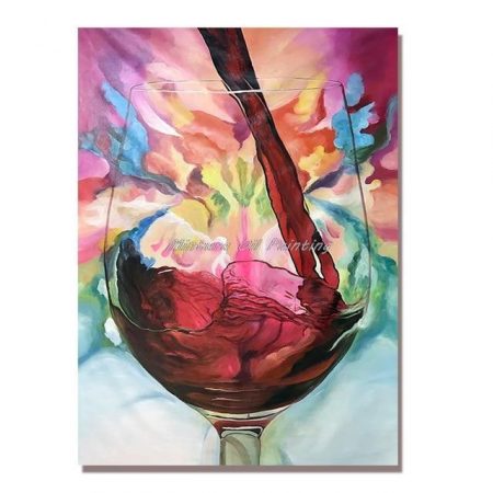 Handpainted Red Grape Wine - DrunkArtist