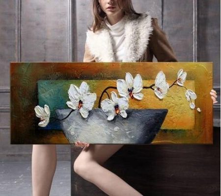 Moth Orchid Oil Painting - DrunkArtist