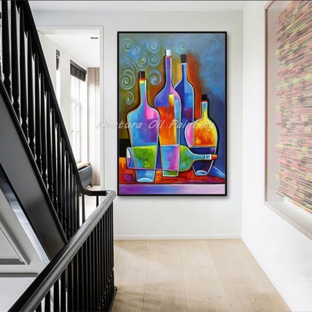 HandPainted Abstract Wine Bottles - DrunkArtist