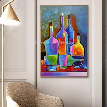 HandPainted Abstract Wine Bottles - DrunkArtist