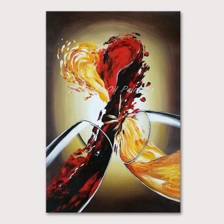 HandPainted Red Wine and Champagne - DrunkArtist