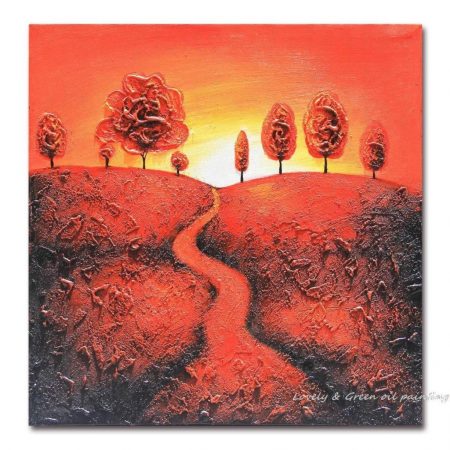 Hand Painted Uphill Sunset - DrunkArtist