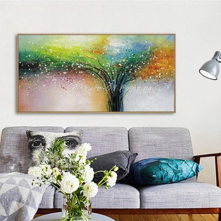 Hand Painted Scatter Colors Tree - DrunkArtist