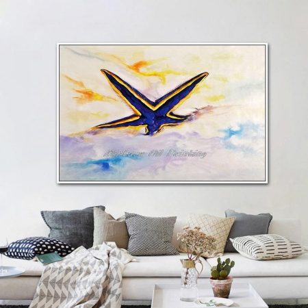 Hand Painted Starfish In The Sand Canvas Art - DrunkArtist