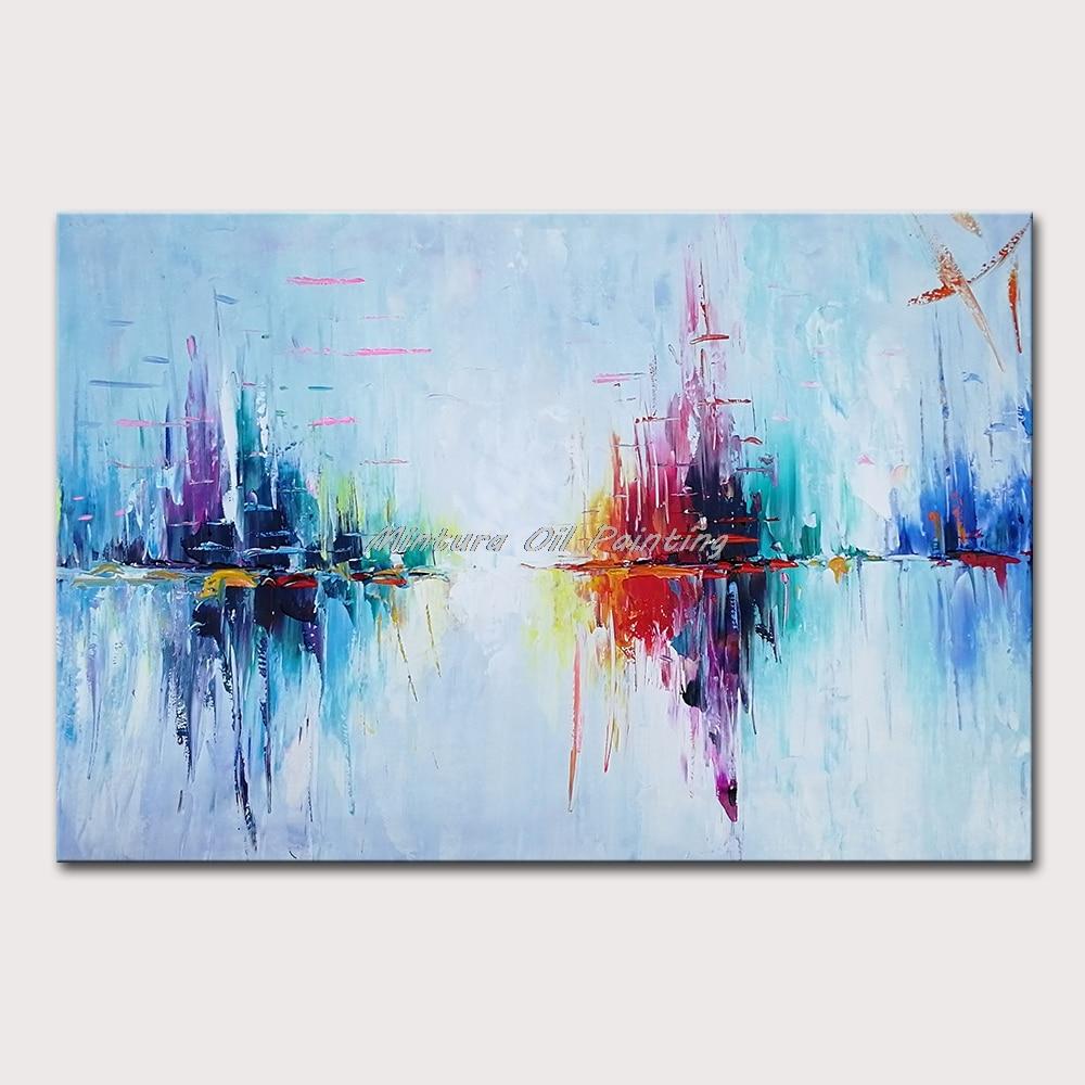 Hand Painted Pastel Colors Abstract Canvas Art - DrunkArtist