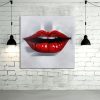 Red Lips Handpainted - DrunkArtist