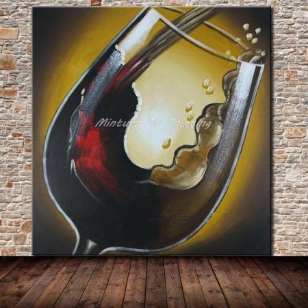 Hand Painted Chilled Red Wine Canvas Art - DrunkArtist